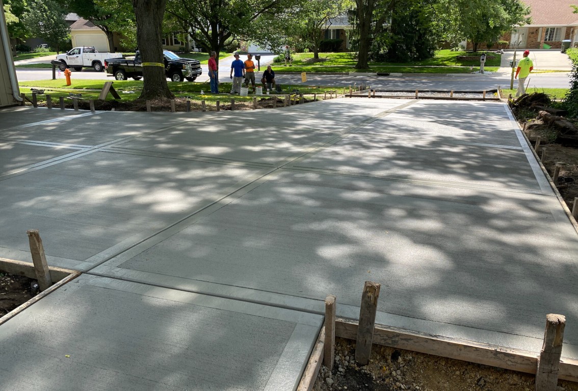 Professional concrete driveway installation completed in Indio, CA